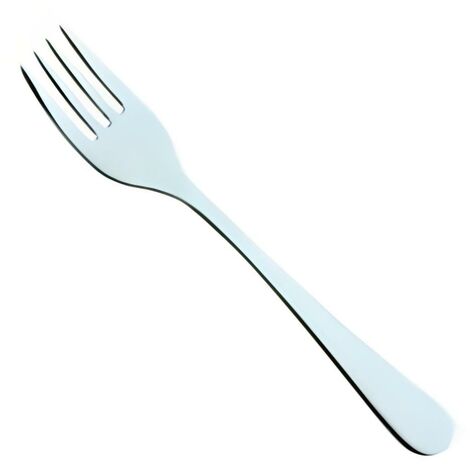 Lot de 6 Fourchettes déjeuner modèle Lisse en Inox 18/0 - 2 cm