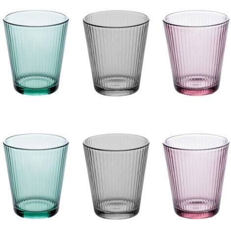 Lot de 6 Gobelets en Verre "Maleau" 24cl Multicolore