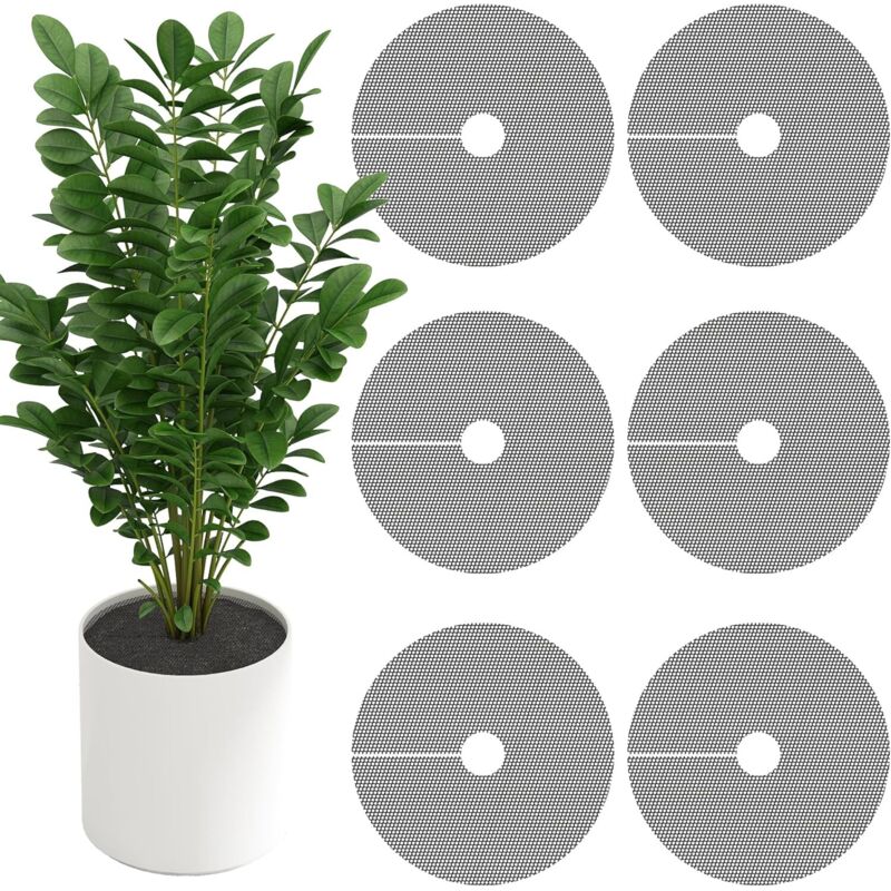 Lot de 6 grilles de protection pour pots de fleurs de 30 cm (11,8 pouces) - Découpables - Protections de fond pour pots de fleurs contre les animaux