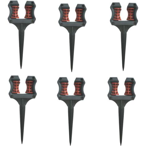 Lot de 6 guides de tuyau d'arrosage, support de tuyau d'arrosage, support de tuyau de pelouse, support de tuyau avec piquet pour protéger les plantes de jardin, cours, parterres de fleurs