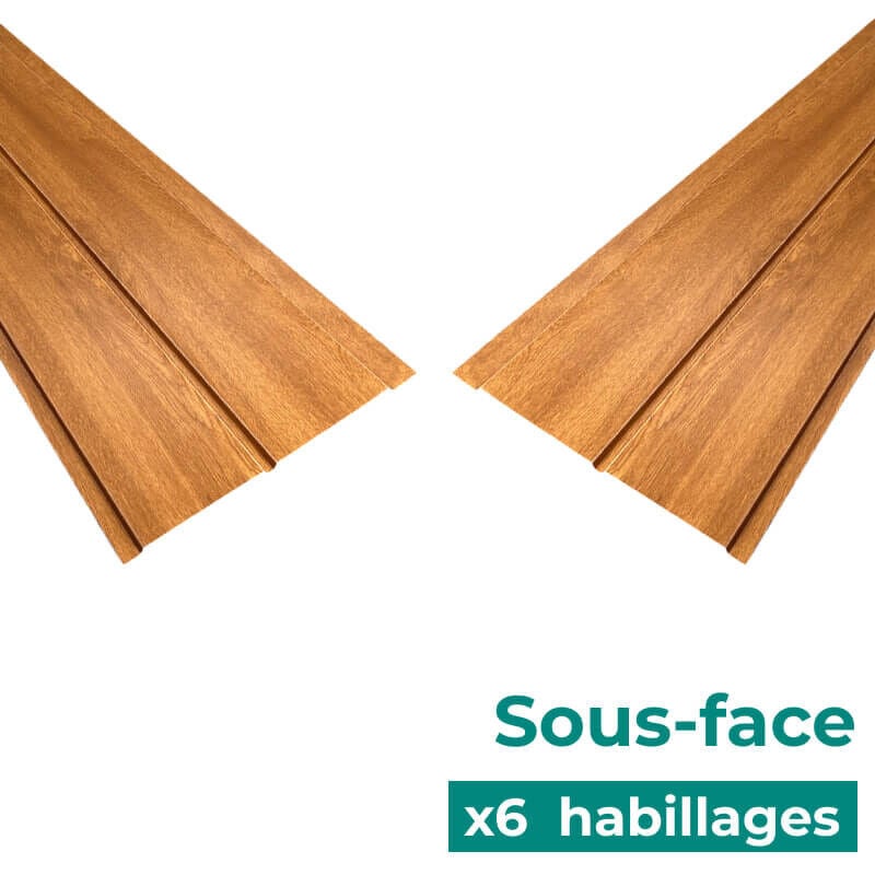 Aluhome - Lot de 6 habillages de sous-toiture en aluminium - CD28