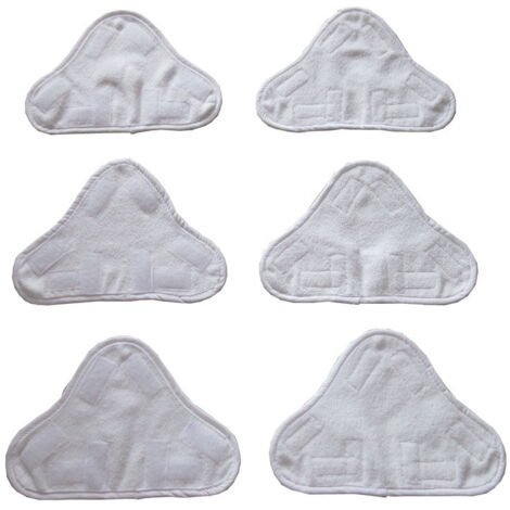 Lot de 6 housses de balai à vapeur, accessoires de tête de balai, coussin de changement de balai triangulaire