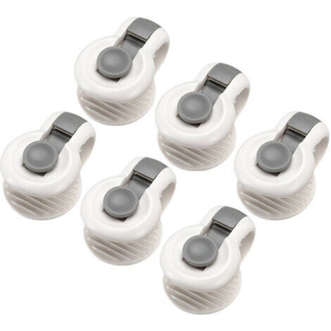 Lot de 6 housses de couette avec attaches à épingles sans angle pour couette, support anti-mouvement, clips pour housse de couette, accessoires de literie, gris