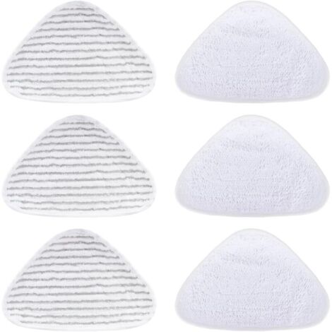 Lot de 6 housses de rechange pour nettoyeur vapeur Vileda - Pour nettoyeur vapeur Vileda - Chiffons de rechange en microfibre pour vileda Steam Plus - Lavable en machine