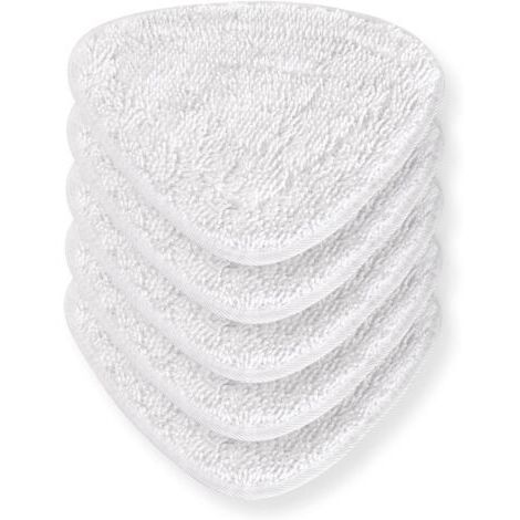Lot de 6 housses de rechange pour nettoyeur vapeur Vileda, Steam pour chiffons en fibre super fine Vileda - Durable et ajustement parfait - Lavables - Réutilisables (blanc)