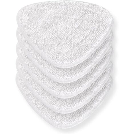 Lot de 6 housses de rechange pour nettoyeur vapeur Vileda, Steam pour chiffons en fibre super fine Vileda - Durable et ajustement parfait - Lavables - Réutilisables (blanc)