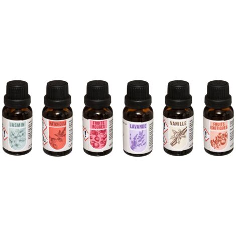 Lot de 6 huiles de fragance Kili 15ml - Atmosphera créateur d'intérieur - Multicolore