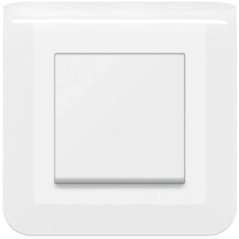 Lot de 6 interrupteurs ou va-et-vient Mosaic 10A blanc complet avec plaque - Legrand