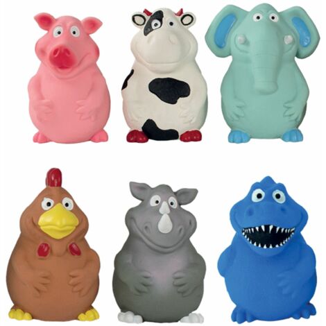 Lot de 6 jouets en latex "BigBelly" - 14 cm