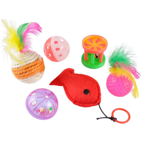 Lot de 6 Jouets pour Chat "Cadeaux" Multicolore