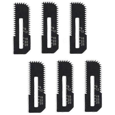 Lot de 6 lames de scie à découper les plaques de plâtre pour scie à découper sans fil, coupe les plaques de plâtre jusqu'à 30 mm d'épaisseur (repères de profondeur), noires