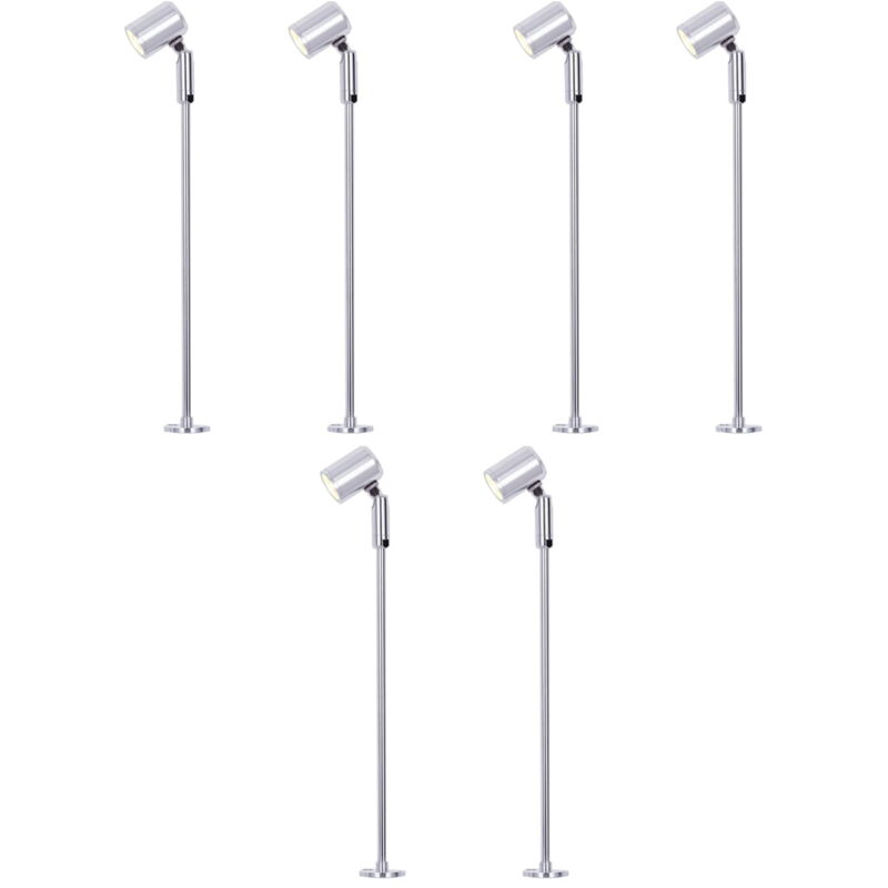 Lot de 6 lampes d'armoire, éclairage d'extérieur, lampe de sol extérieure, projecteur d'armoire, éclairage d'affichage à led, projecteur d'armoire, 2