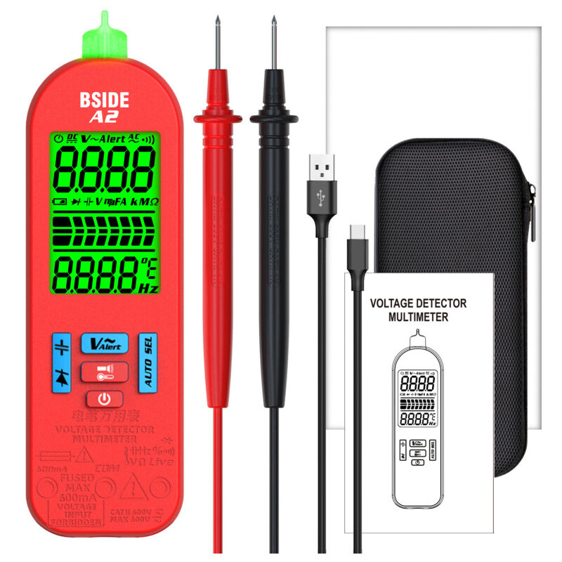 Mini multimètre numérique intelligent bside A2, plage automatique 5 999 points, ncv, testeur universel multifonctionnel portable, voltmètre,