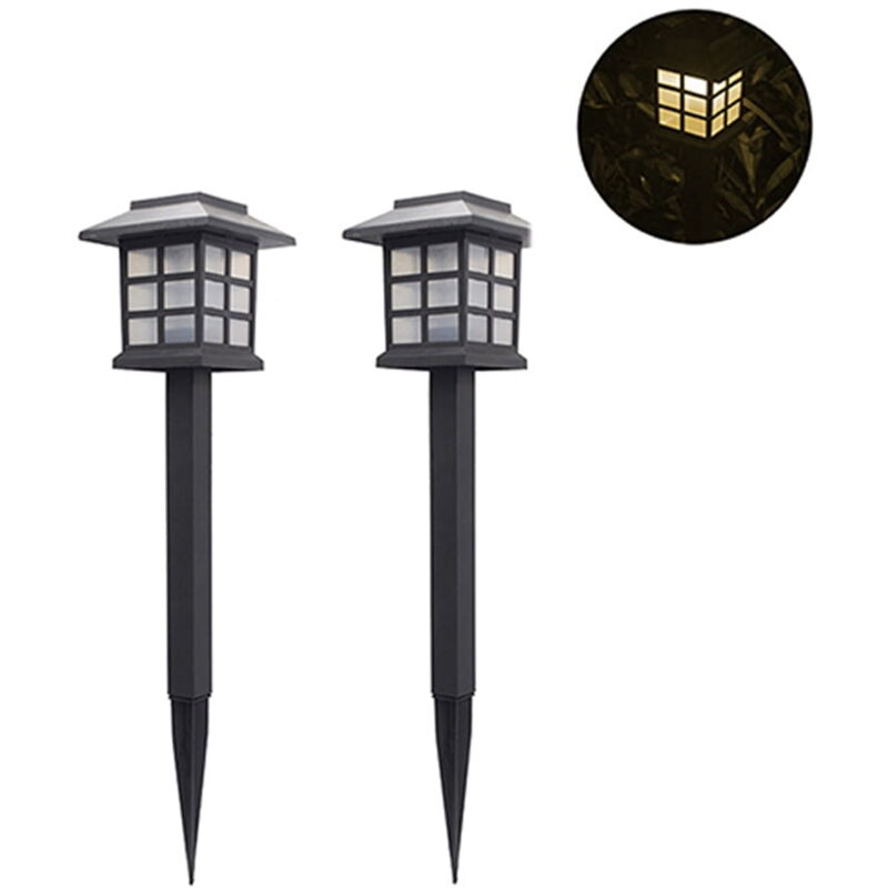 Lot de 6 lampes solaires de paysage pour pelouse, patio, jardin, extérieur, spot led