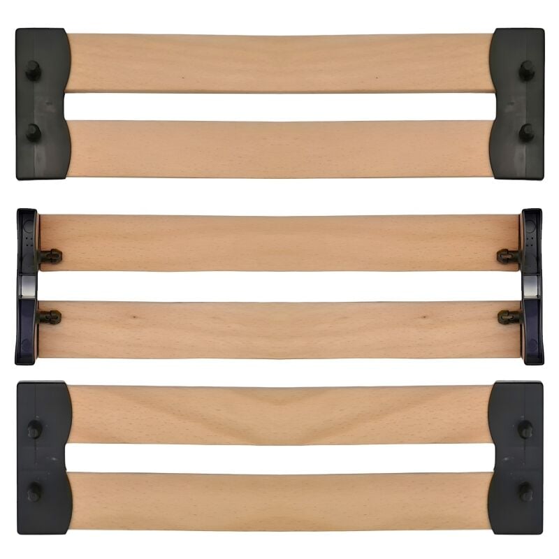 Scm Créations - lot de 6 Lattes 73 cm (730mm) largeur 38 mm épaisseur 8 mm 7 plis, latte de lit, avec 6 embouts