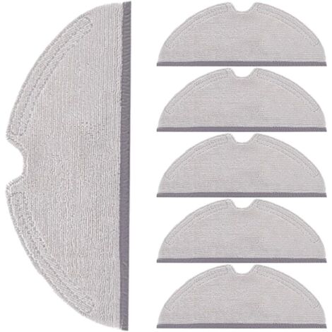 Lot de 6 lingettes de nettoyage à couverture complète compatibles avec les aspirateurs Xiaomi Roborock S5, S50, S51, S55, S6, S6 MAXV, S5 MAX, Q7 MAX, Q7 MAX+, Q8 Max, Q8 Max+, Q5 Pro et Q5 Pro+.