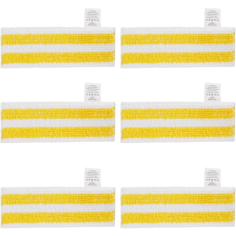 Serbia - Lot de 6 Lingettes de Rechange en Microfibre Compatible avec Karcher Easyfix sc 1, sc 2, sc 3, sc 4, sc 5 Nettoyeurs Vapeur
