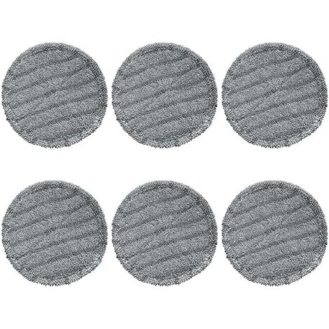 Lot de 6 lingettes de rechange en microfibre compatibles avec les têtes de balai Dyson V7, V8, V10, V11 et V15 pour bois, stratifié, carrelage et marbre, 16 cm, grises, lavables (6)