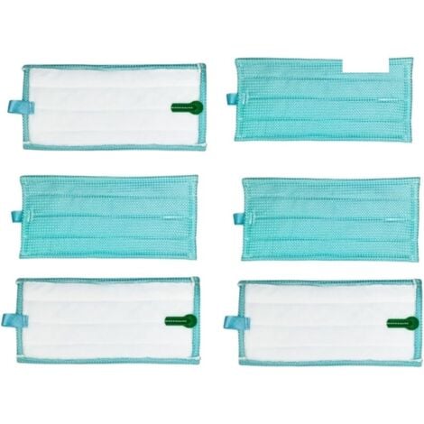 TRIMEC Lot De 6 Lingettes De Rechange Lavables for Aspirateur Vapeur Vorwerk Et Kobold SP600