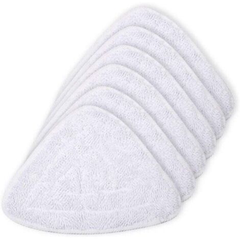 Lot de 6 Lingettes de Rechange pour Nettoyeur Vapeur Hot Spray Blanc