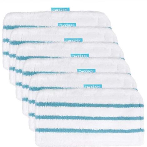 Lot de 6 Lingettes Microfibres Rectangulaires pour Black Decker Balais Vapeur - Alternative à FSMP20