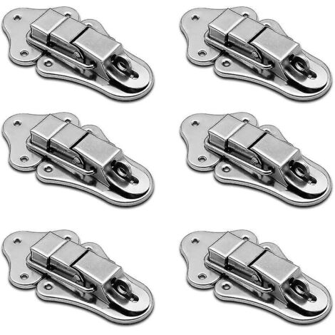 Lot de 6 loquets à bascule robustes pour valise, boîte en bois, flight case