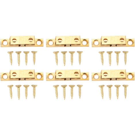 Lot de 6 loquets à bille en cuivre – Type clip – Longueur 60 mm – Système de fermeture pour portes d’armoire