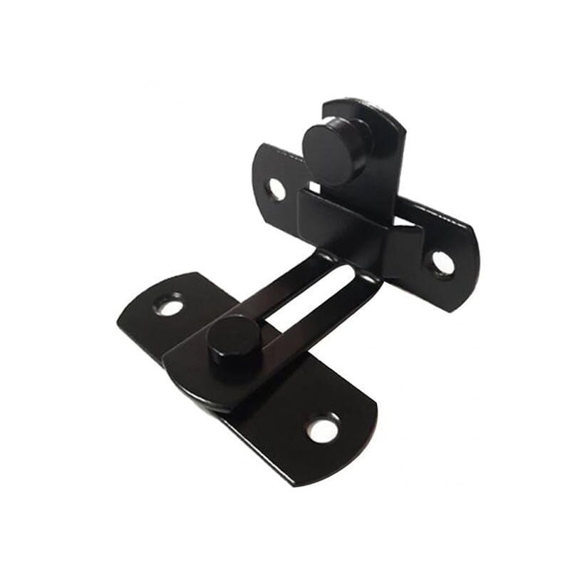 Lot de 6 loquets de porte coulissante de grange, style grange américaine, noir