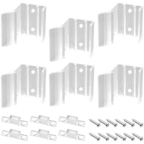 Lot de 6 loquets porte miroir coulissants universels pour coulissante en verre avec cordes métalliques, placard, camping-car, voyage Pi猫ces. -