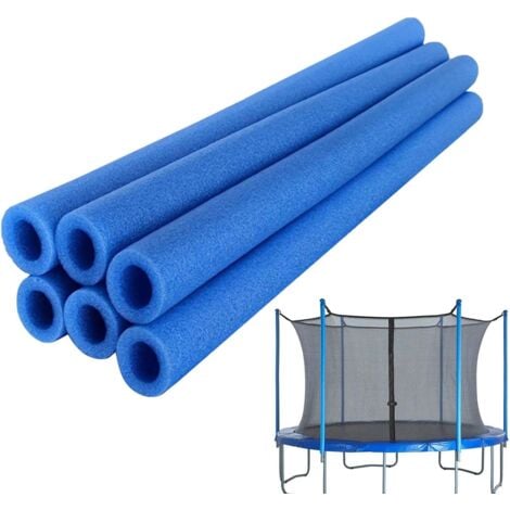 Lot de 6 manchons de trampoline en mousse – Poteau de protection en mousse de rechange pour trampoline – Poteau de protection en mousse de sécurité pour trampoline lisse pour trampolines intérieurs ou