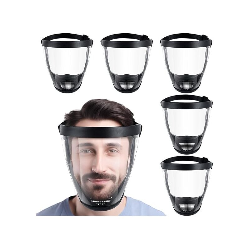 Lot de 6 masques de protection anti-buée et anti-poussière avec 60 filtres remplaçables pour le désherbage, le travail, le vélo, le supermarché, les