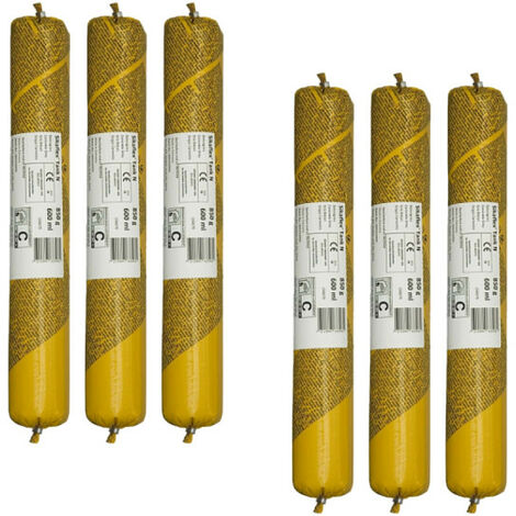 Lot de 6 mastics élastiques SIKA - Sikaflex Tank N - Recharge 600ml