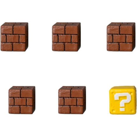 Lot de 6 mini aimants de réfrigérateur Super Mario Brothers - Figurines d'action 3D - Aimants amusants pour tableau blanc, casier - Aimants décoratifs pour bureau et cuisine Jaune, Vert.