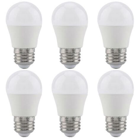 Lot de 6 mini ampoules LED 5W blanc chaud, culot E26, ampoules incandescentes G45, accessoires d'éclairage-AquaForge