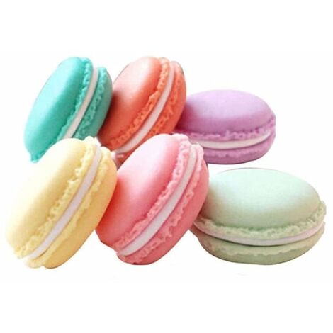 Lot de 6 mini boîtes de rangement en forme de macarons pour bijoux et produits cosmétiques, Boîte Macaron Petite Boîte Ecrin De Rangement Boîtes, Lot de 6 Coloré
