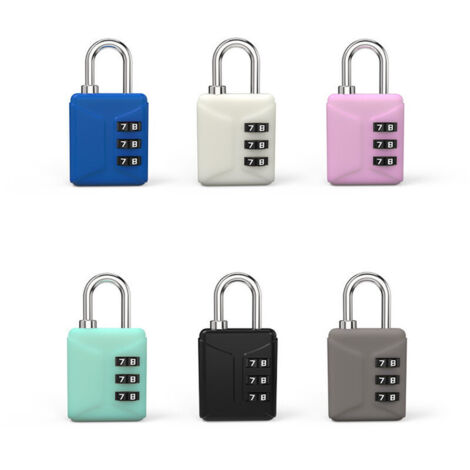 Lot de 6 mini cadenas à combinaison 3 chiffres pour bagages. sacs à dos et casiers.