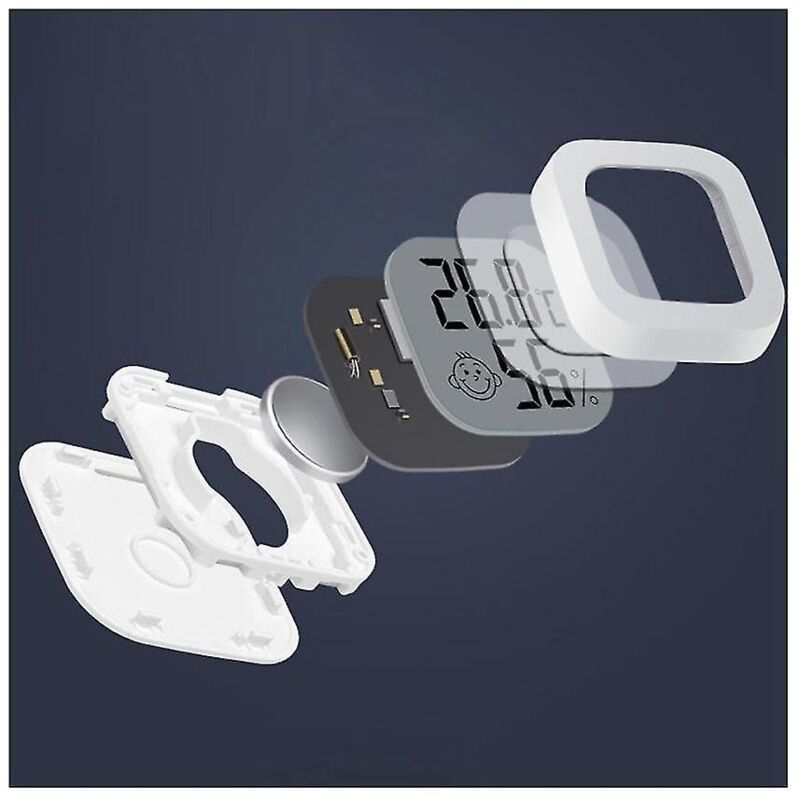 Lot de 6 mini thermomètres et hygromètres numériques d'intérieur avec écran lcd et jauge d'humidité