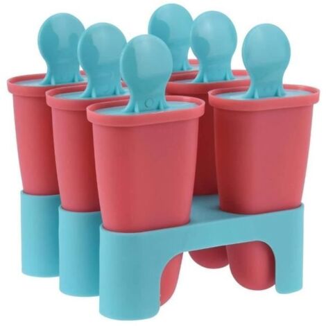 Lot de 6 moules à glace Pop Macher sur la tige, support de crème glacée à l'eau - Sans BPA