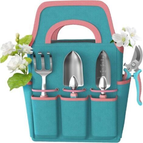 Lot de 6 outils de jardinage avec sac de rangement durable, poignée ergonomique antidérapante, cadeau de jardin