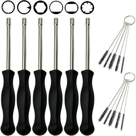 Lot de 6 outils de réglage de carburateur pour Husqvarna Poulan Craftsman Stihl Echo Weed Eater Coupe-fil, tronçonneuse, souffleur et tournevis de carburateur 2 temps