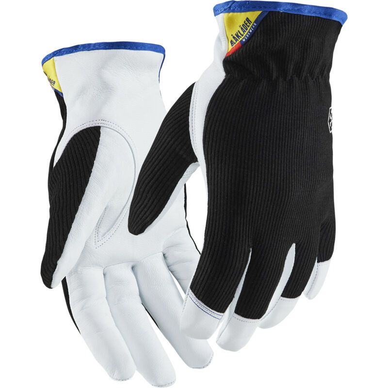Confezione da 6 paia - Guanti artigianali in pile 228639 - Nero/Bianco 6