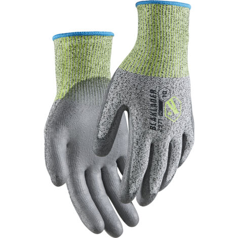 Lot de 6 paires - Gants de travail en PU trempé anti coupure niveau B 2971 - Noir/Blanc 8