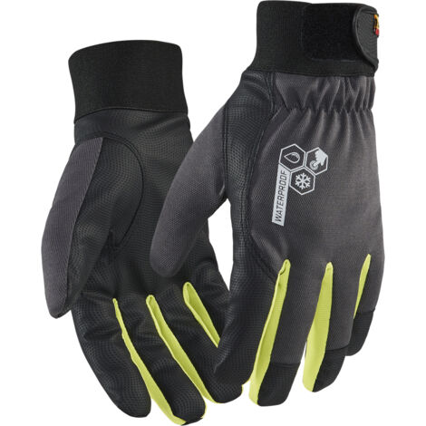 Lot de 6 paires - Gants de travail hiver tactiles imperméable 2876 - Gris anthracite 10