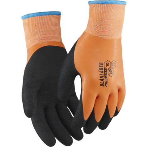 Lot de 6 paires - Gants de travail hiver tactiles résistants à la coupure niveau C 2983 - Orange 8