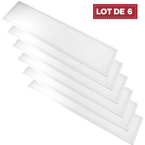 Lot de 6 - Panneau LED 30x120 40W Blanc neutre 4000K encastrable Haute Luminosité - Digilamp
