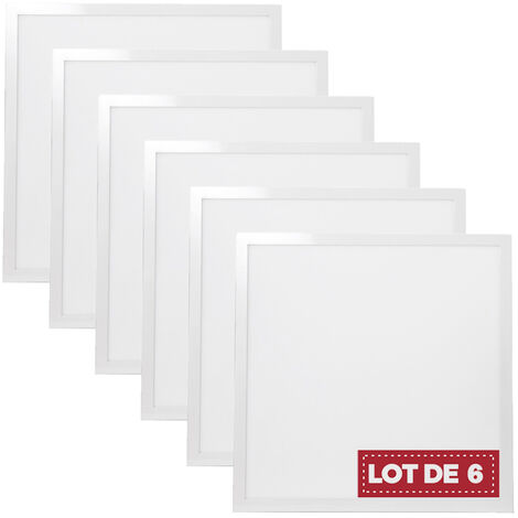 Lot de 6 - Panneau LED 60x60 40W Blanc neutre 4000K IP40 UGR22 - Digilamp -  Luminaires & Eclairage