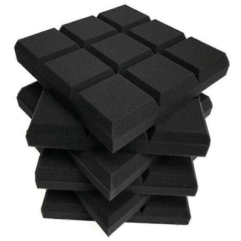 Lot de 6 panneaux en mousse acoustique 30 x 30 x 5 cm