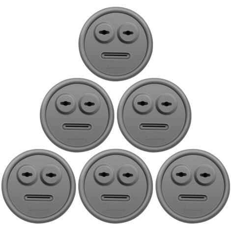 Lot de 6 passe-câbles pour thermomètre et sonde de barbecue – Compatible avec les fumoirs Weber 85037 Smokey Mountain et autres barbecues (pour ports de sonde DIY) – Accessoire BBQ