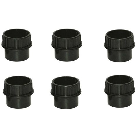 Lot de 6 Passe Parois à VISSER PVC 75 mm pour bassin et étang