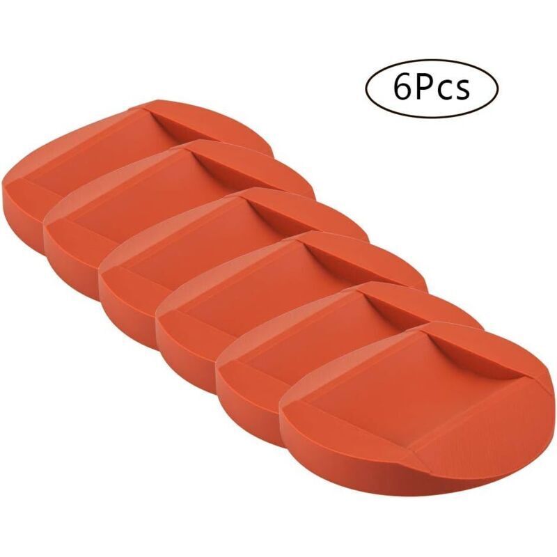 Lot de 6 patins antidérapants en caoutchouc pour roulettes de meubles, canapés et lits, pour tous les types de sols